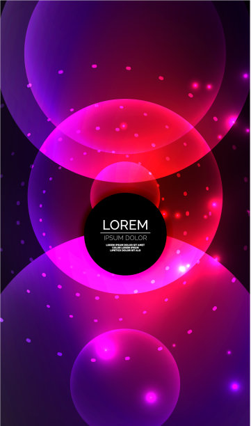 发光的霓虹灯闪亮透明抽象几何图片下载