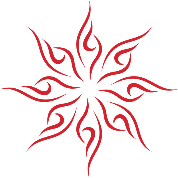 瑜伽明星花标志eps模板设计图片下载