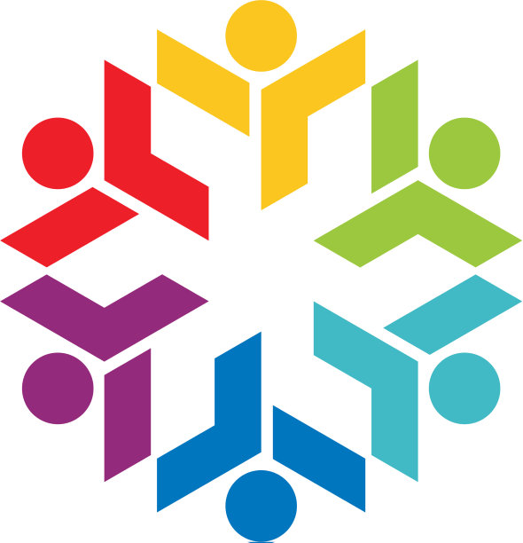 星花人形标志模板设计图片下载