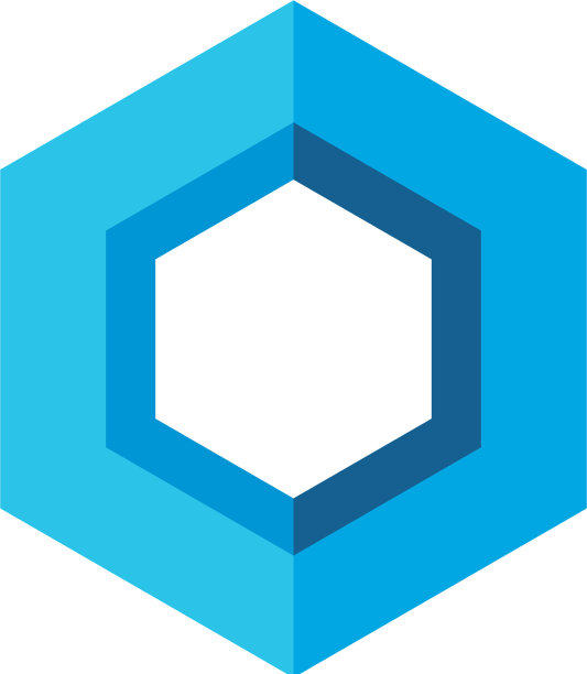 O型字母六边形标志设计eps 10图片下载