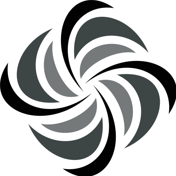 抽象漩涡标志模板设计eps图片下载