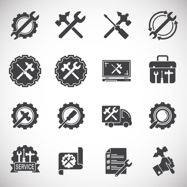 修复和服务相关的图标设置在背景图片下载