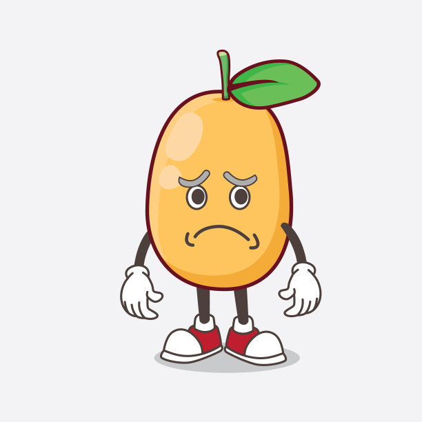 有一个金橘水果卡通吉祥物人物图片下载