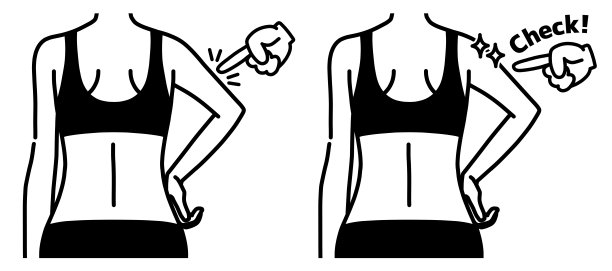 苗条女人的上臂和背部图片下载