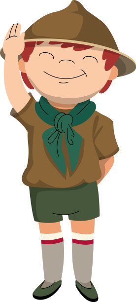 向童子军偶像卡通风格致敬图片下载