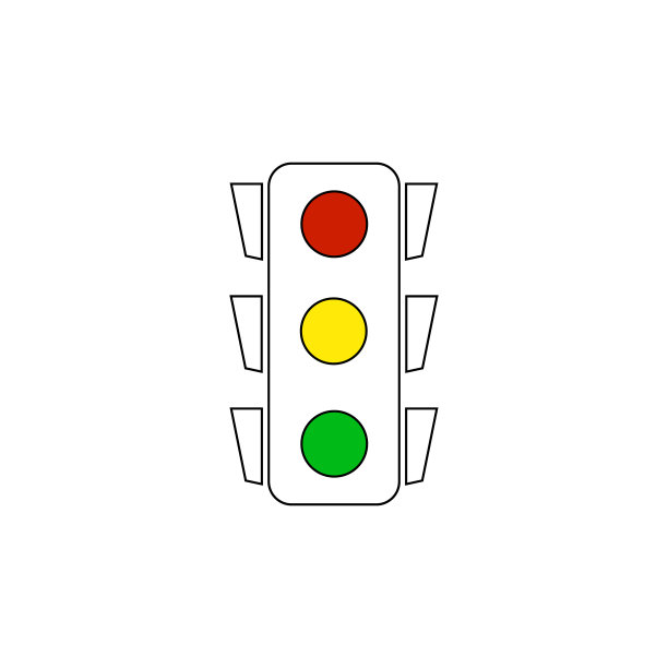 红绿灯剪影图标红绿灯上白色图片下载