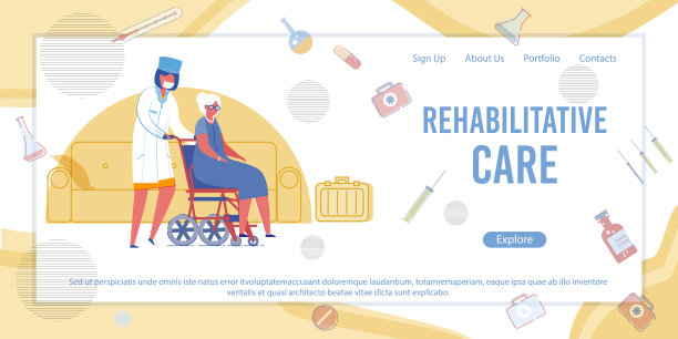 女医生推着轮椅上的老妇人图片下载