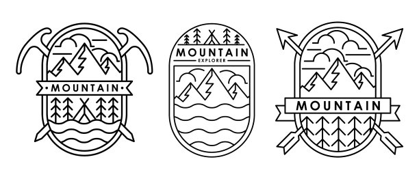 山峰Logo山峰徽章设计合集图片下载