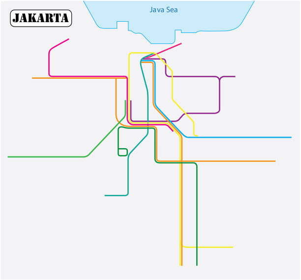 绘制雅加达的轨道交通系统图片下载