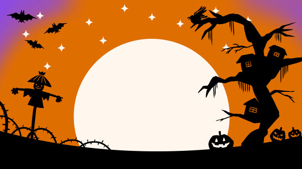 月亮和万圣节的壁纸图片下载