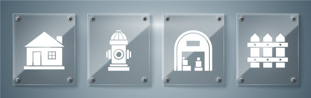 设置花园围栏木质仓库消火栓图片下载