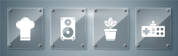 游戏手柄花在盆栽立体声扬声器和图片下载