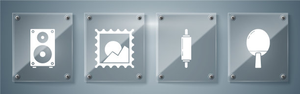 设置球拍用于打乒乓球的擀面杖图片下载