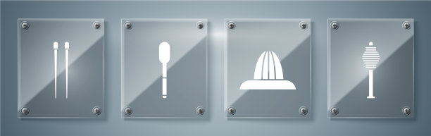 设置蜂蜜勺棍柑橘果汁勺图片下载