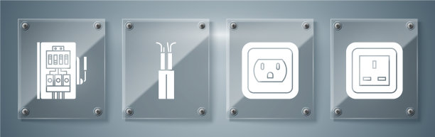 设置电源插座在电源插座上图片下载