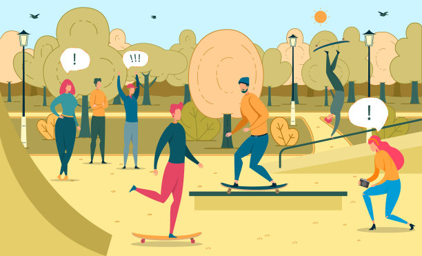 人们在城市公园公寓休闲图片下载