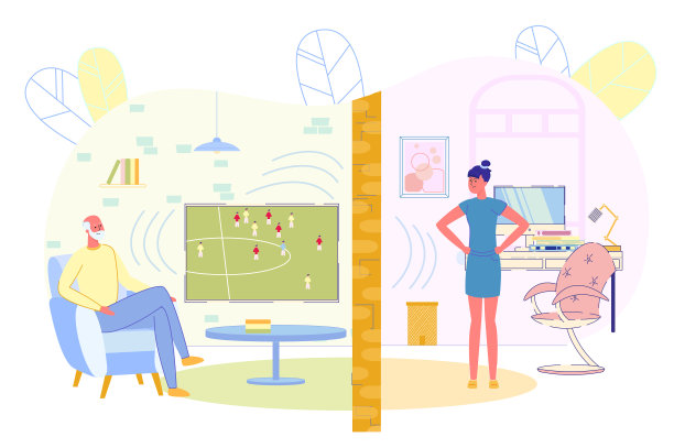 女孩被邻居家看电视的声音吵坏了图片下载