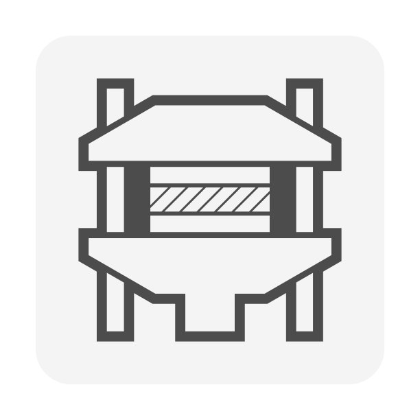 木材测试或压缩测试矢量图标设计。图片下载