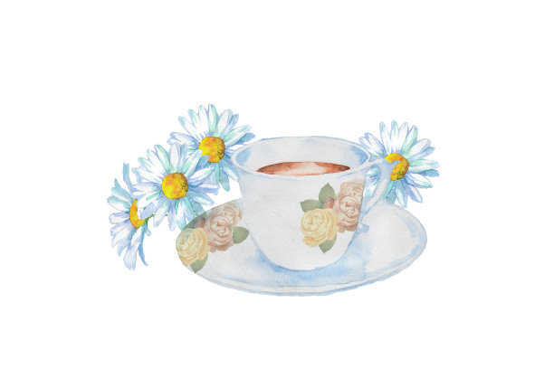 茶杯和花图片下载