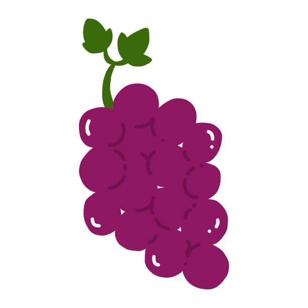 葡萄手绘插图图标图片下载