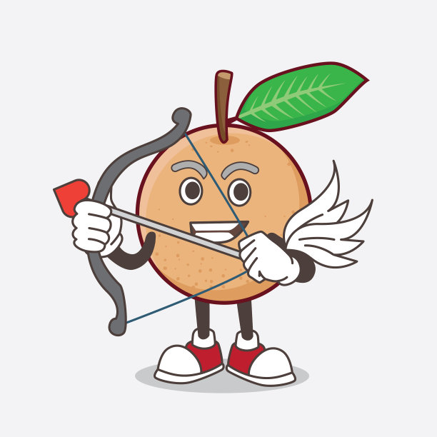 龙眼水果卡通吉祥物人物丘比特图片下载