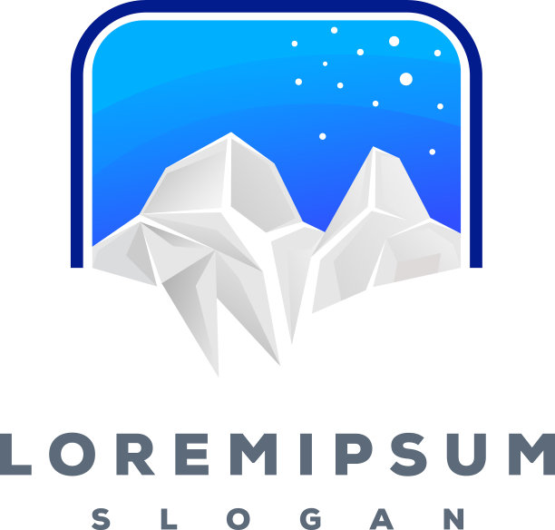 五颜六色的山标志设计准备使用图片下载