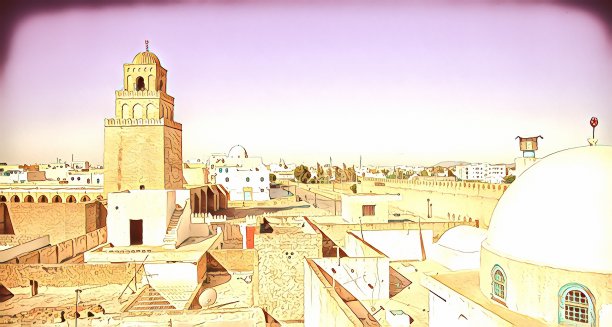 城市景观中的传统阿拉伯建筑图片下载