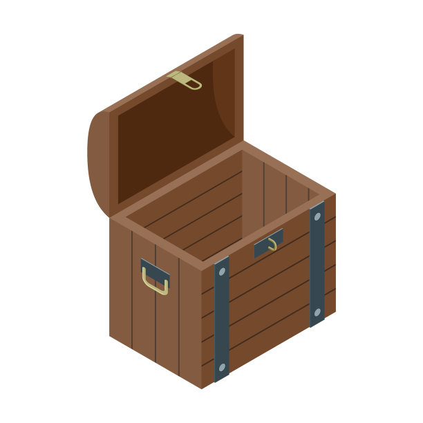 打开箱子图标等距图标图片下载