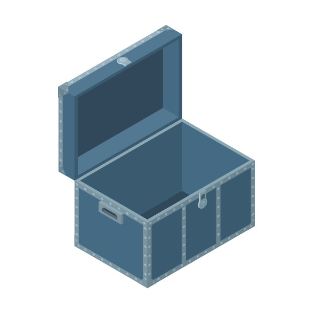 打开箱子图标等距图标图片下载