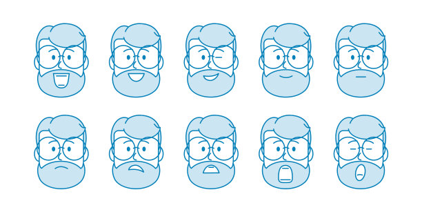 线条设置人物图标图片下载