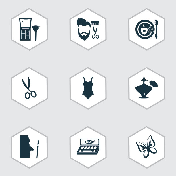 美丽的图标与健康的食物蝴蝶图片下载