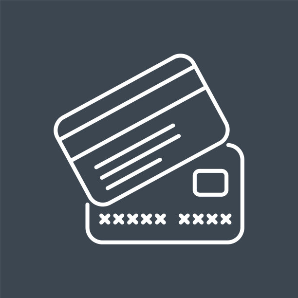 信用卡相关矢量细线图标图片下载