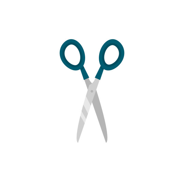 剪刀孤立的图标在白色的背景。图片下载
