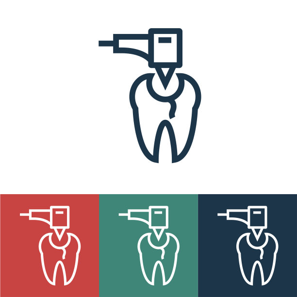 带钻齿的线性矢量图标图片下载