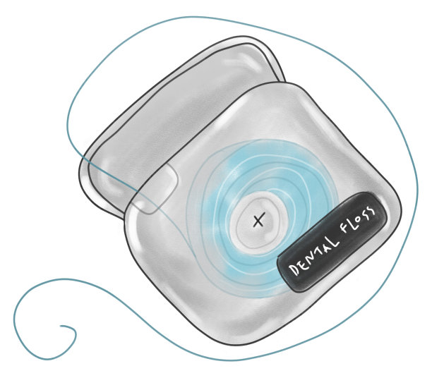 蓝色牙线盒图片下载