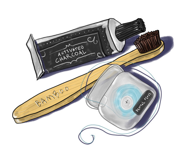 牙膏、牙刷和牙线图片下载