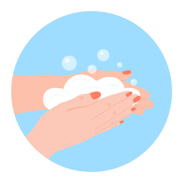 用肥皂在水龙头下用水洗手图片下载