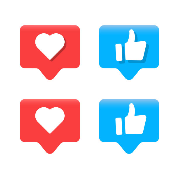 社交媒体图标。像向量图片下载