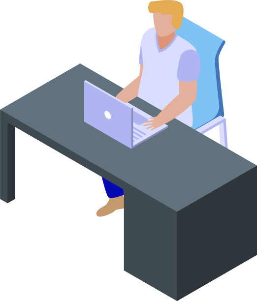 家庭自由职业者图标等距风格图片下载