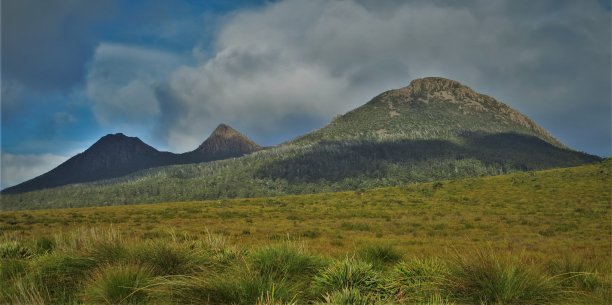 草原以山脉为背景图片下载