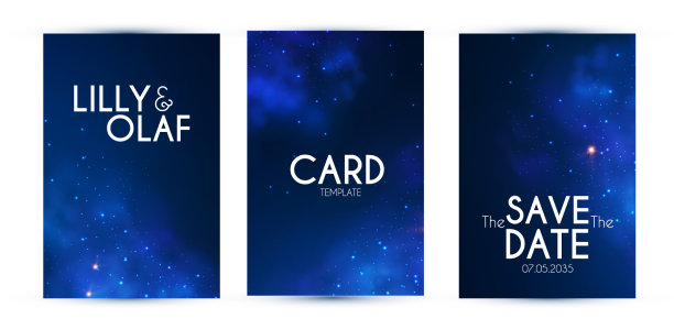 彩色烟雾和灯光传单设计模板集图片下载