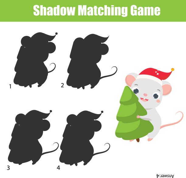 影子匹配游戏儿童活动与卡通图片下载