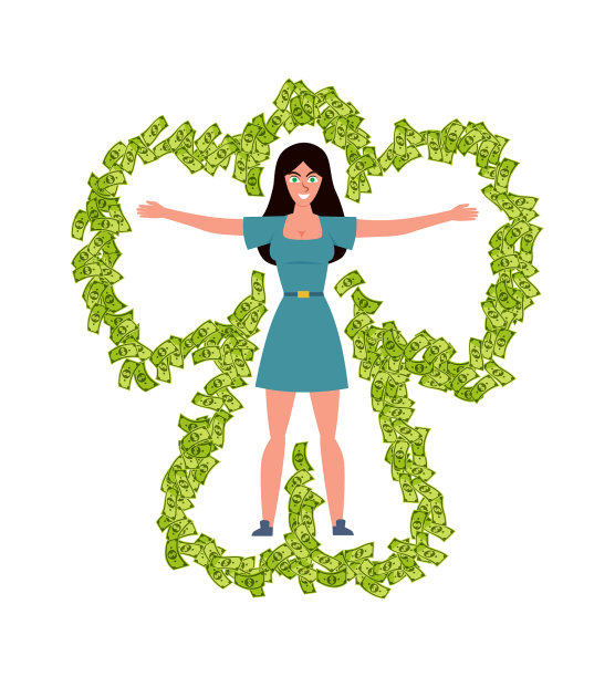 富家女商业和金融色彩图片下载