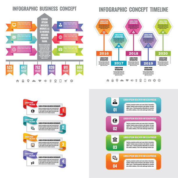 业务信息图模板概念图片下载