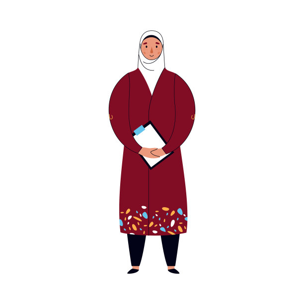 穆斯林阿拉伯女商人或女学生图片下载