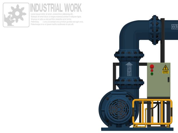 在白色背景上隔离水泵系统图片下载