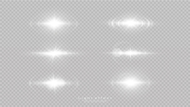 矢量透明阳光特殊镜头光晕光效果。图片下载