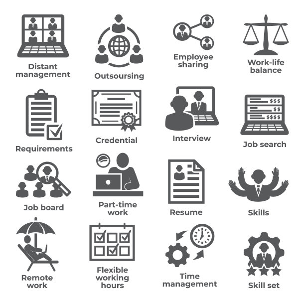 在白色背景上从家工作图标图片下载