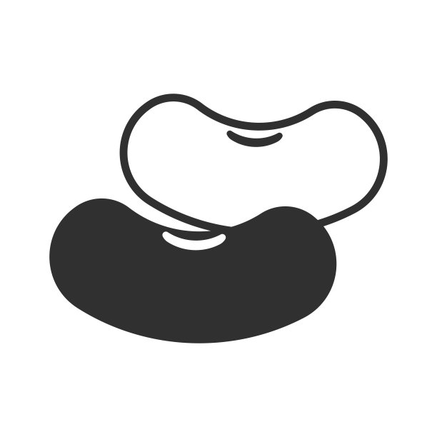 bean设置图标隔离在白色背景上。矢量插图。图片下载