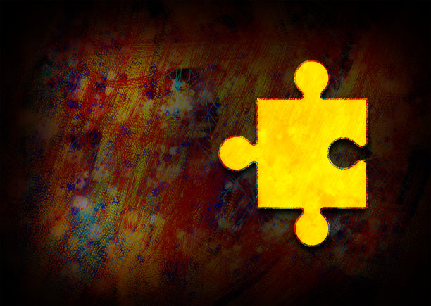 拼图图标分形绘画设计背景插图图片下载